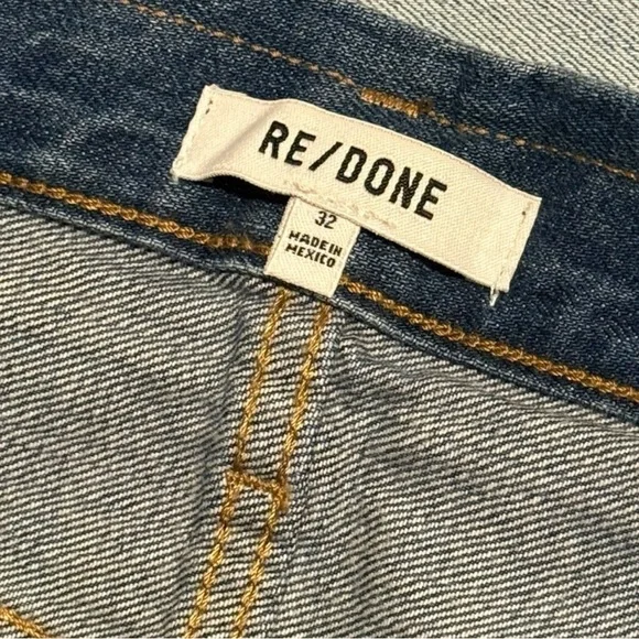 RE/DONE Crystal Bay Fade Low Rider Loose Jeans Rhinestone 32 NWT - Picture 5 of 5